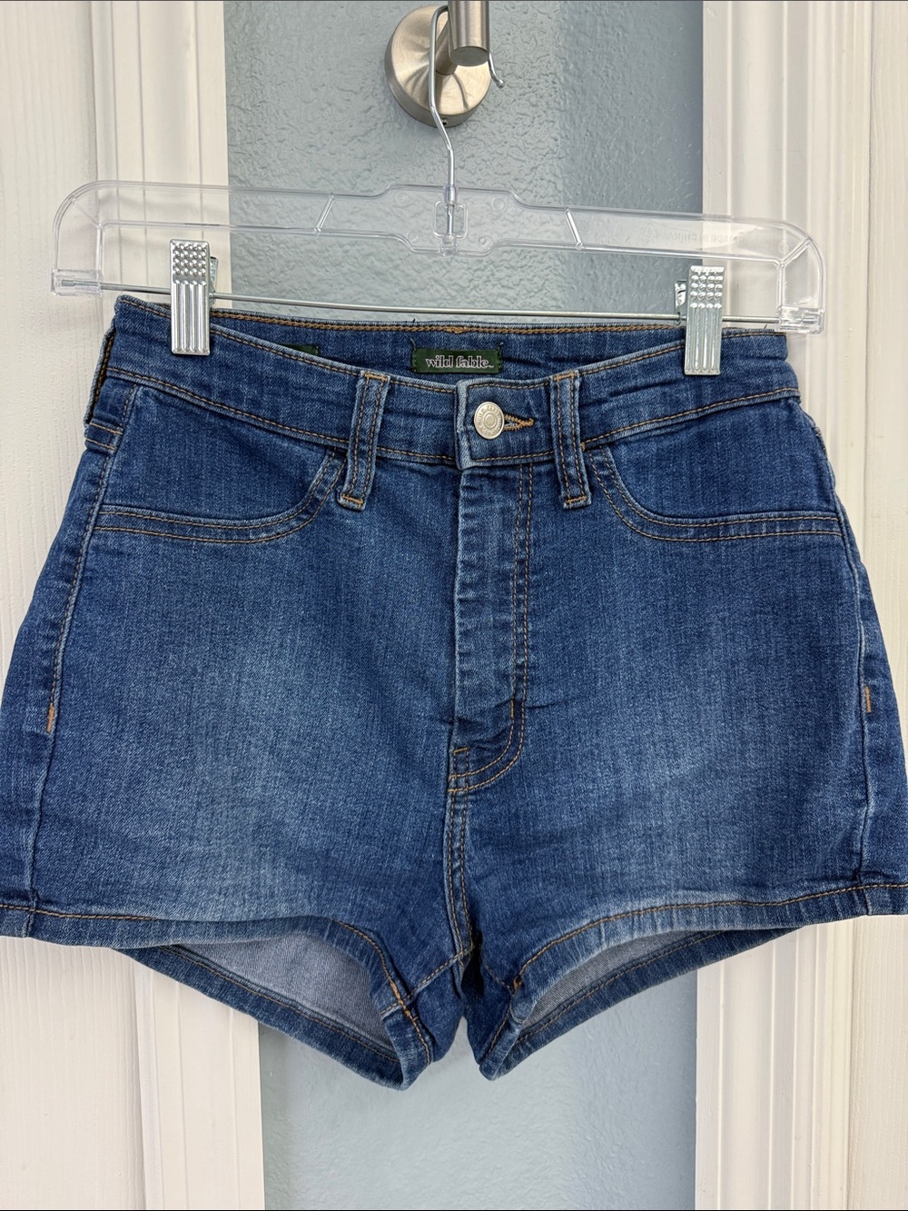 wild fable size 2/26 Dark Blue Highest-Rise Denim Shorts like new